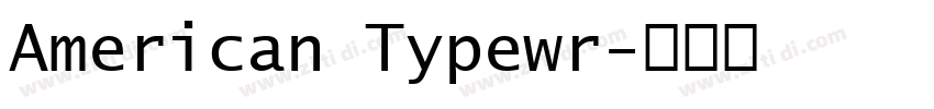 American Typewr字体转换